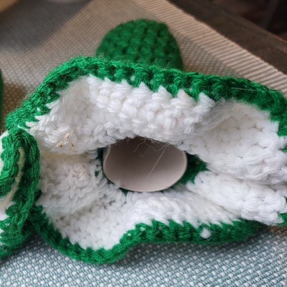 Vtg Crocheted Holiday Candle Sticks - Picture 3 of 6